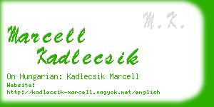 marcell kadlecsik business card